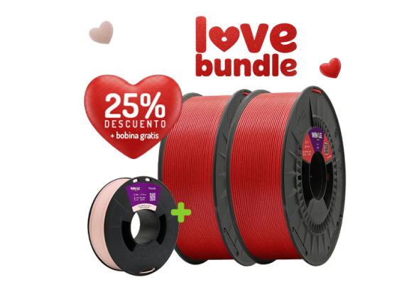 PLA HD coral glitter + bobina gratis | Oferta San Valentín
