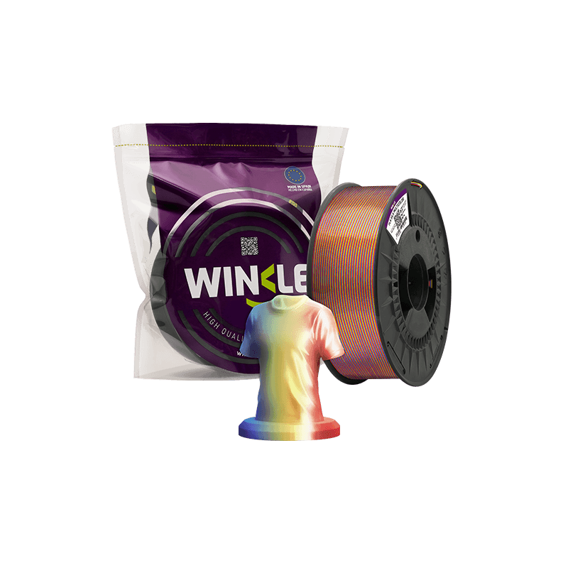 PLA Seda Tricolor – Shiny multicolored 3D filament