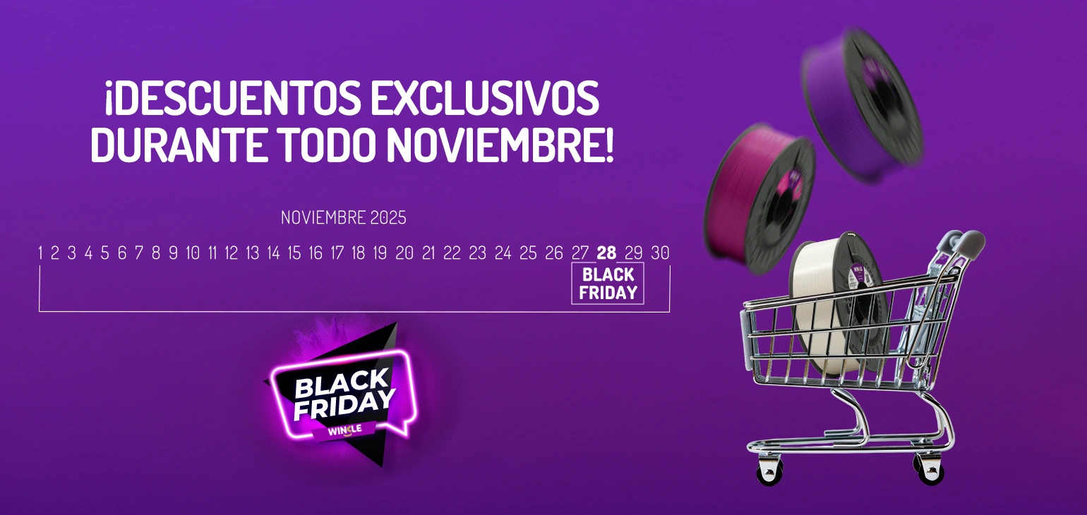 Descuentos de Winkle en filamentos 3D. Black Friday