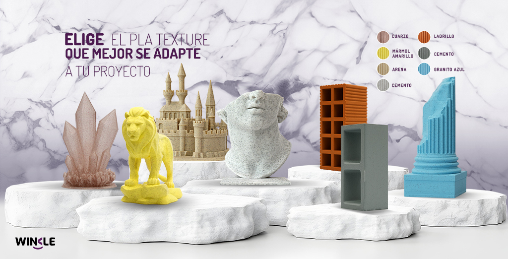 Tipos de filamento texture con acabados muy reales