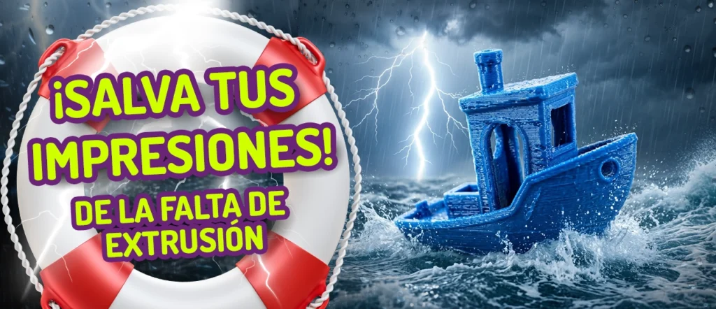 Falta de extrusión en impresión 3D, cabecera de blog