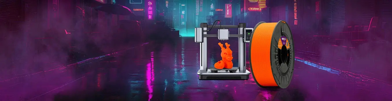 PLA HD fluorescent filament. High visibility