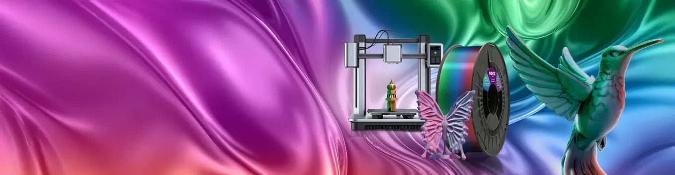 ▷ Filamento PLA Silk Tricolor | Acabado sedoso y multicolor