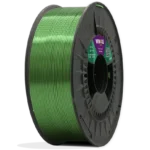 Bobina de Filamento PLA Silk (Seda) Winkle 1,75mm Verde Irlandés 1kg para impresión 3D