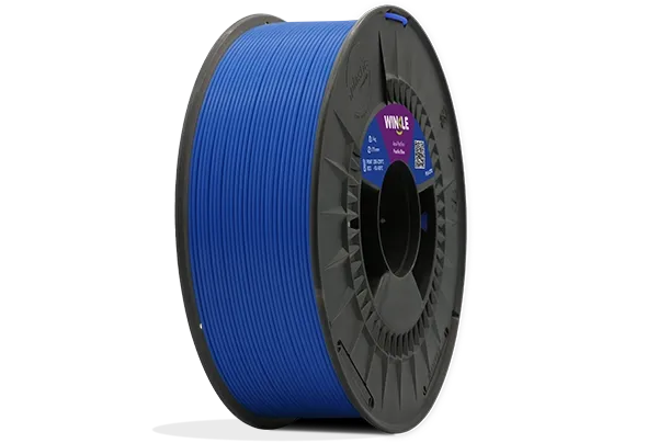 Perfect winding of Winkle PLA PRO Filament Pacific Blue 1,75mm 1kg located on platform