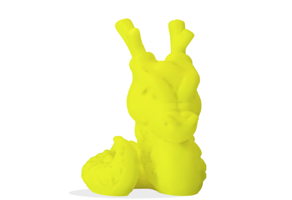 Figura impresa en 3D con Filamento PLA HD Fluorescente Winkle 1,75mm Amarillo Eléctrico 300g