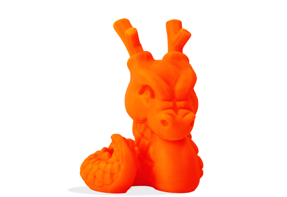 Figura impresa en 3D con Filamento PLA HD Fluorescente Winkle 1,75mm Naranja Eléctrico 1kg