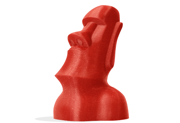 Figura impresa en 3D con Filamento PLA HD Glitter (Partículas) Winkle 1,75mm Coral 300g