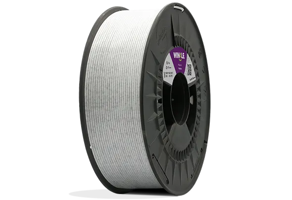 Eine perfekte Wicklung Filament PLA HD Texture (Texturiert) Winkle 1,75mm Marmor 1kg auf einer Plattform gelegen