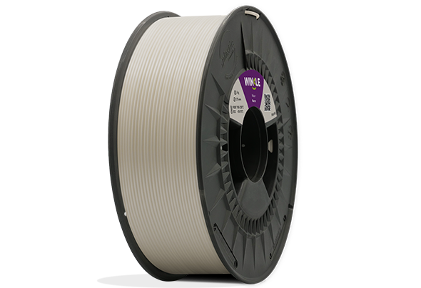 Eine perfekte Wicklung Filament PLA HD Winkle 1,75mm Perlmutt 300g auf einer Plattform gelegen