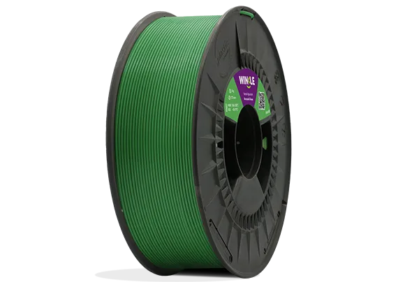 Perfect winding of Winkle PLA HD Filament Avocado Green 1,75mm 3kg located on platform