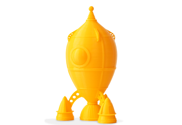 Figura impresa en 3D con Filamento PLA High Speed (Alta Velocidad) Winkle 1,75mm Amarillo Canario 1kg