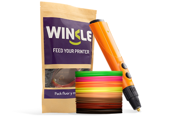 Figure 3D printed withWinkle PLA Filament 3D Pen Fluor-Wood Pack 200g