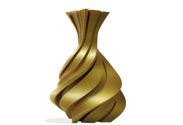 Figura impresa en 3D con Filamento PLA Silk (Seda) Winkle 1,75mm Oro Rey 1kg