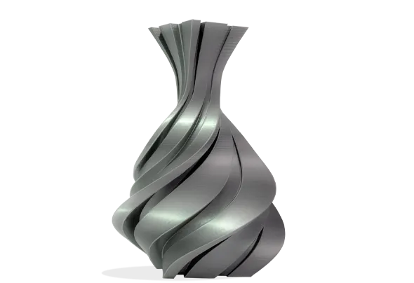 3D-gedruckte Figur mit Filament PLA Silk (Seide) Winkle 1,75mm Quecksilber Silber 1kg