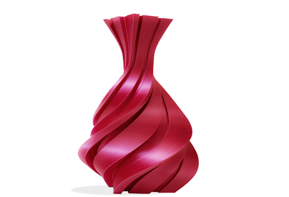 3D-gedruckte Figur mit Filament PLA Silk (Seide) Winkle 1,75mm Rubin Rosa 300g