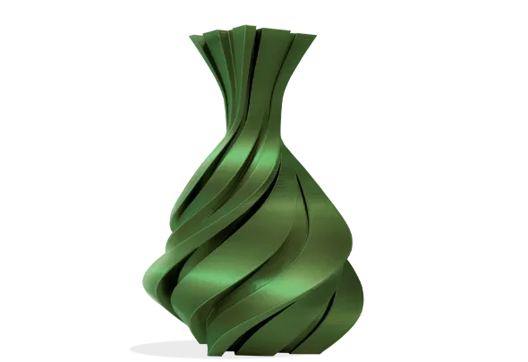 Figura impresa en 3D con Filamento PLA Silk (Seda) Winkle 1,75mm Verde Irlandés 1kg