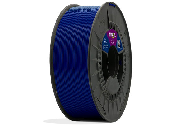 Eine perfekte Wicklung Filament PLA HD Winkle 1,75mm Königsblau 1kg auf einer Plattform gelegen