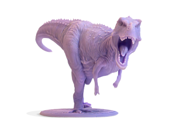 Figura impresa en 3D con Resina 3D Lavable 10K Winkle Morado 1kg