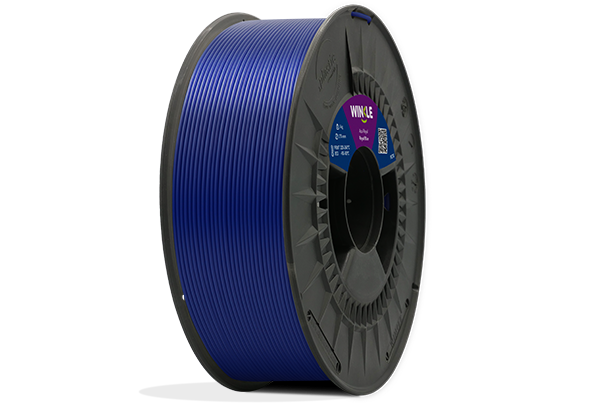 Bobinado perfecto de Filamento PETG Winkle 1,75mm Azul Royal 300g situado sobre plataforma